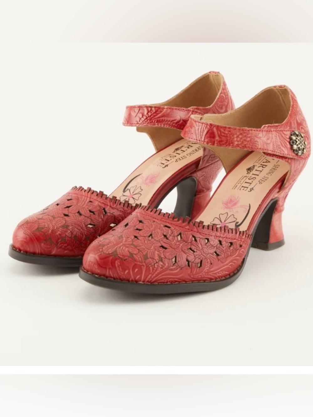 L'ARTISTE by Spring Step VISIONARY D`Orsay shoe - Red - 41